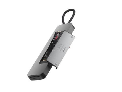 LINQ HUB USB-C 9IN1 SSD PRO MULTIPORT (HDMI, USB-C, RJ45, 2XUSB-A, USB-C PD100W DO ZASILANIA, SLOT MICROSD/TF/SD, NVME M.2) LINQ HUB USB-C 9IN1 SSD PRO MULTIPORT (HDMI, USB-C, RJ45, 2XUSB-A, USB-C PD100W DO ZASILANIA, SLOT MICROSD/TF/SD, NVME M.2)