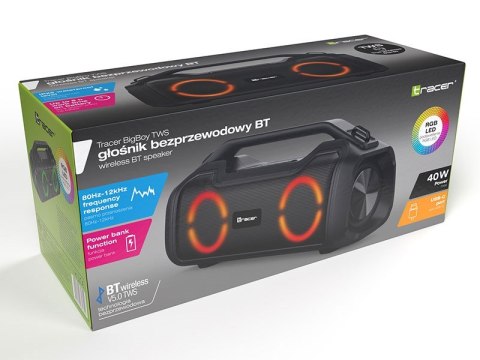 TRACER GŁOŚNIK TWS BIGBOY BLUETOOTH BLACK TRACER GŁOŚNIK TWS BIGBOY BLUETOOTH BLACK