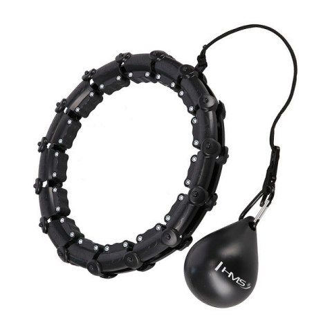 Hula Hop HMS HHW02 z obciążnikiem czarny Hula Hop HMS HHW02 z obciążnikiem czarny