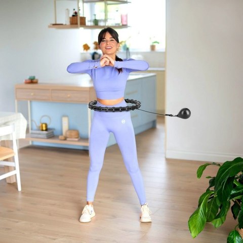Hula Hop HMS HHW02 z obciążnikiem czarny Hula Hop HMS HHW02 z obciążnikiem czarny