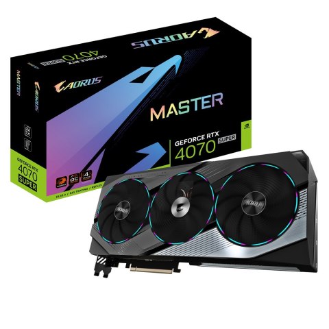 Karta graficzna Gigabyte AORUS GeForce RTX 4070 SUPER MASTER 12GB GDDR6X Karta graficzna Gigabyte AORUS GeForce RTX 4070 SUPER MASTER 12GB GDDR6X