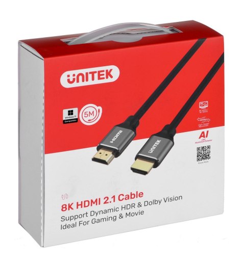 Kabel HDMI Unitek C140W 2.1 8K UHD 5m Kabel HDMI Unitek C140W 2.1 8K UHD 5m