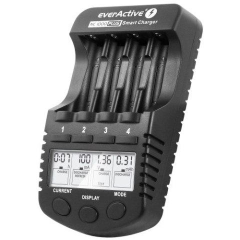 Ładowarka procesorowa do akumulatorków AA / AAA everActive NC-1000 PLUS Ładowarka procesorowa do akumulatorków AA / AAA everActive NC-1000 PLUS