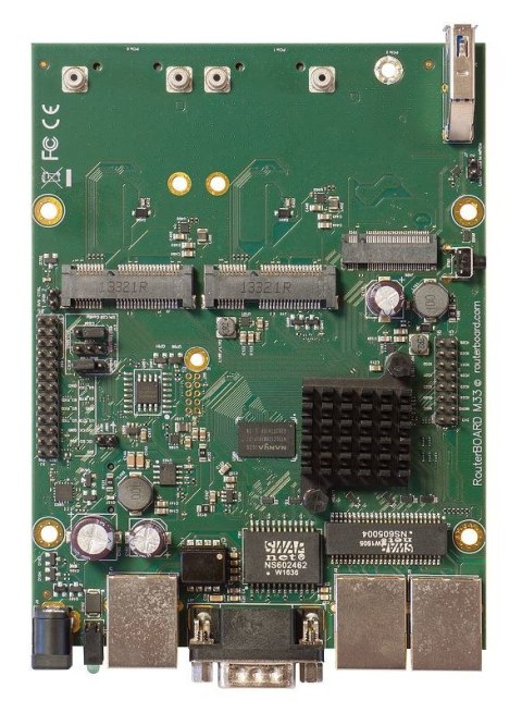 MikroTik RBM33G | Router | 3x RJ45 1000Mb/s, 2x miniPCI-e, 1x USB, 1x microSD, 1x M.2 MikroTik RBM33G | Router | 3x RJ45 1000Mb/s, 2x miniPCI-e, 1x USB, 1x microSD, 1x M.2
