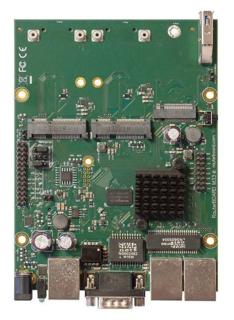 MikroTik RBM33G | Router | 3x RJ45 1000Mb/s, 2x miniPCI-e, 1x USB, 1x microSD, 1x M.2 MikroTik RBM33G | Router | 3x RJ45 1000Mb/s, 2x miniPCI-e, 1x USB, 1x microSD, 1x M.2