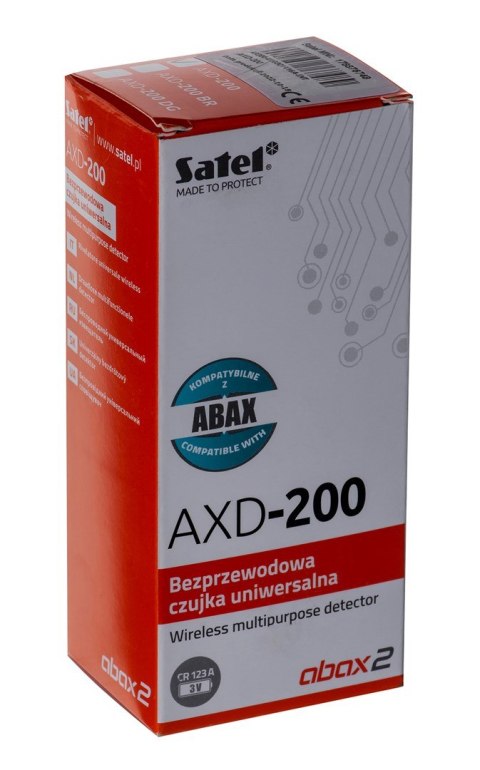 SATEL BEZPRZEWODOWA CZUJKA UNIWERSALNA AXD-200 (BIAŁA) SATEL BEZPRZEWODOWA CZUJKA UNIWERSALNA AXD-200 (BIAŁA)