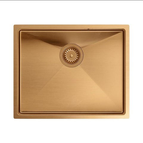 Zlewozmywak stalowy QUADRON ANTHONY miedziany podwieszany + syfon save space w kolorze PVD Zlewozmywak stalowy QUADRON ANTHONY miedziany podwieszany + syfon save space w kolorze PVD