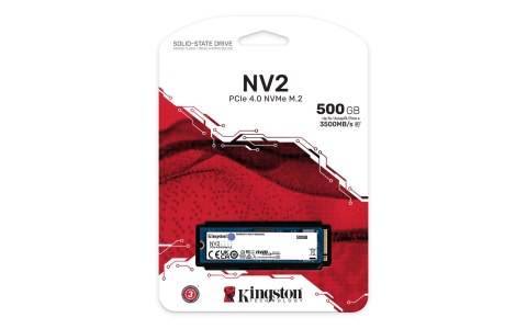 Dysk SSD Kingston NV2 (500GB; M.2 2280; PCIe 4.0 x4 NVMe; SNV2S/500G) Dysk SSD Kingston NV2 (500GB; M.2 2280; PCIe 4.0 x4 NVMe; SNV2S/500G)