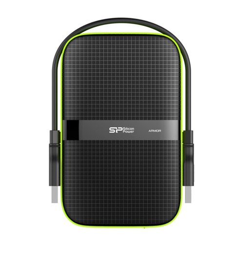 Dysk zewnętrzny HDD Silicon Power Armor A60 (1TB; 2.5"; USB 3.2; 5400 obr/min; Green-Black; SP010TBPHDA60S3K) Dysk zewnętrzny HDD Silicon Power Armor A60 (1TB; 2.5"; USB 3.2; 5400 obr/min; Green-Black; SP010TBPHDA60S3K)