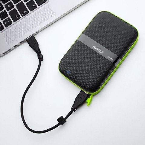 Dysk zewnętrzny HDD Silicon Power Armor A60 (1TB; 2.5"; USB 3.2; 5400 obr/min; Green-Black; SP010TBPHDA60S3K) Dysk zewnętrzny HDD Silicon Power Armor A60 (1TB; 2.5"; USB 3.2; 5400 obr/min; Green-Black; SP010TBPHDA60S3K)