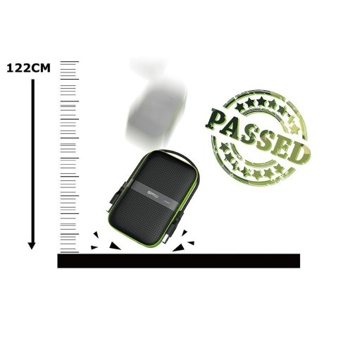 Dysk zewnętrzny HDD Silicon Power Armor A60 (1TB; 2.5"; USB 3.2; 5400 obr/min; Green-Black; SP010TBPHDA60S3K) Dysk zewnętrzny HDD Silicon Power Armor A60 (1TB; 2.5"; USB 3.2; 5400 obr/min; Green-Black; SP010TBPHDA60S3K)