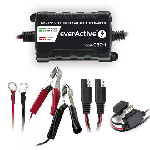 Ładowarka prostownik do akumulatorów 6V/12V everActive 14V/1A CBC-1 Ładowarka prostownik do akumulatorów 6V/12V everActive 14V/1A CBC-1