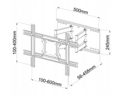 UCHWYT DO TV LED/LCD AR-87 ART 40-80" 60KG reg. pion/poziom 46cm UCHWYT DO TV LED/LCD AR-87 ART 40-80" 60KG reg. pion/poziom 46cm