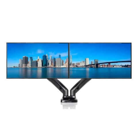 Uchwyt biurkowy na 2 Monitory 13-32" UM-116 Wspomaganie gazowe 2-9kg Uchwyt biurkowy na 2 Monitory 13-32" UM-116 Wspomaganie gazowe 2-9kg