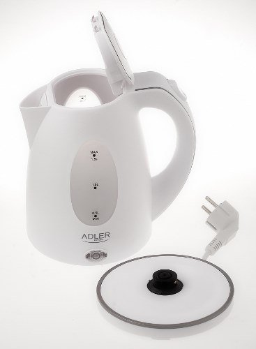 Czajnik elektryczny Adler AD 1207 (2000W 1.5l; kolor biały) Czajnik elektryczny Adler AD 1207 (2000W 1.5l; kolor biały)