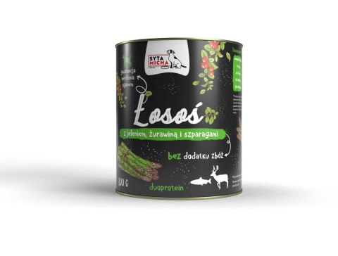 SYTA MICHA Łosoś z jeleniem, żurawiną i szparagami 800g SYTA MICHA Łosoś z jeleniem, żurawiną i szparagami 800g