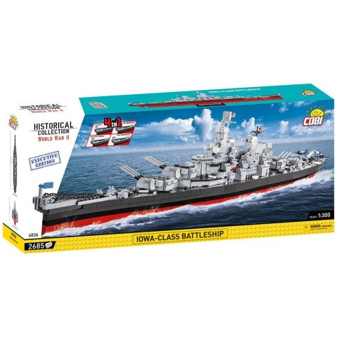 COBI 4836 Historical Collection WWII Amerykański pancernik IOWA-CLASS 4w1 EX.ED. COBI 4836 Historical Collection WWII Amerykański pancernik IOWA-CLASS 4w1 EX.ED.