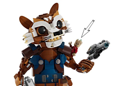 LEGO 76282 SUPER HEROES Figurka Rocketa do zbudowania p4 LEGO 76282 SUPER HEROES Figurka Rocketa do zbudowania p4
