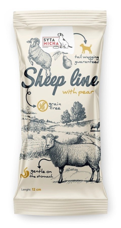 SYTA MICHA Sheep Line Kość do żucia Owca z gruszką dla psa 12cm SYTA MICHA Sheep Line Kość do żucia Owca z gruszką dla psa 12cm