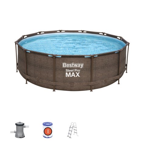 PROMO Basen stelażowy 366x100cm rattan 56709 BESTWAY PROMO Basen stelażowy 366x100cm rattan 56709 BESTWAY