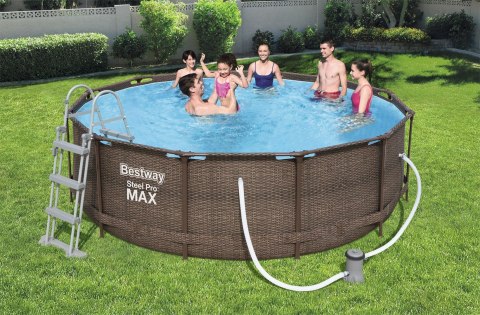 PROMO Basen stelażowy 366x100cm rattan 56709 BESTWAY PROMO Basen stelażowy 366x100cm rattan 56709 BESTWAY