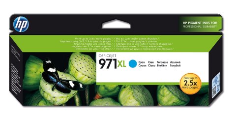 HP 971XL oryginalny wkład atramentowy błękitny XL HP 971XL oryginalny wkład atramentowy błękitny XL