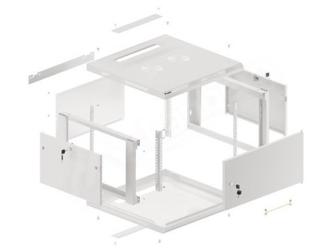 LANBERG SZAFA WISZĄCA RACK 19" 6U 600X600 DRZWI METALOWE SZARA (FLAT PACK) WF01-6606-00S LANBERG SZAFA WISZĄCA RACK 19" 6U 600X600 DRZWI METALOWE SZARA (FLAT PACK) WF01-6606-00S