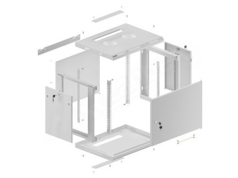 LANBERG SZAFA WISZĄCA RACK 19" 9U 600X450 DRZWI METALOWE SZARA (FLAT PACK) WF01-6409-00S LANBERG SZAFA WISZĄCA RACK 19" 9U 600X450 DRZWI METALOWE SZARA (FLAT PACK) WF01-6409-00S