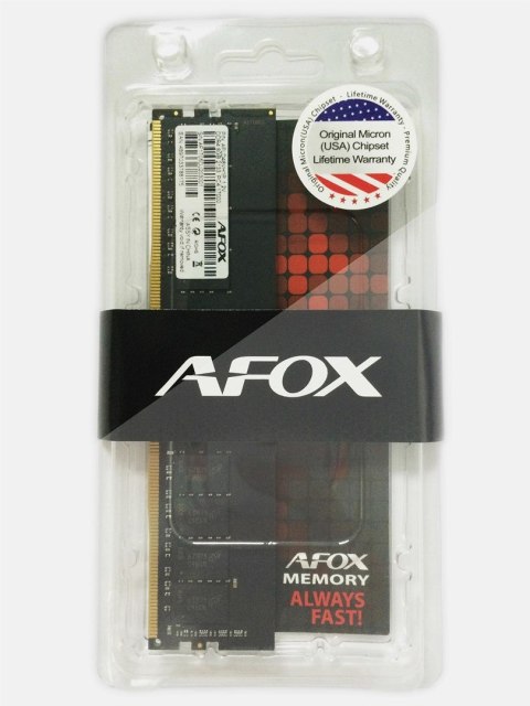 AFOX DDR4 8G 2666MHZ MICRON CHIP RANK1 AFLD48FH1P AFOX DDR4 8G 2666MHZ MICRON CHIP RANK1 AFLD48FH1P