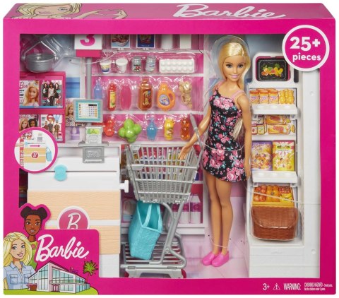 Barbie supermarket zestaw z lalkš FRP01 /3 Barbie supermarket zestaw z lalkš FRP01 /3