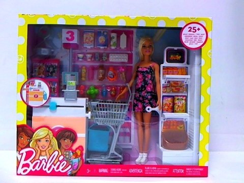Barbie supermarket zestaw z lalkš FRP01 /3 Barbie supermarket zestaw z lalkš FRP01 /3