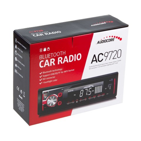 Radioodtwarzacz Audiocore AC9720 B MP3/WMA/USB/RDS/SD ISO Bluetooth Multicolor Radioodtwarzacz Audiocore AC9720 B MP3/WMA/USB/RDS/SD ISO Bluetooth Multicolor