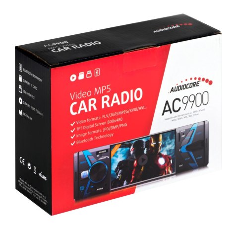 Radioodtwarzacz Audiocore AC9900 MP5 AVI DivX Bluetooth handsfree + pilot Radioodtwarzacz Audiocore AC9900 MP5 AVI DivX Bluetooth handsfree + pilot