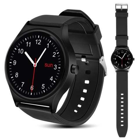 Smartwatch inteligentny zegarek RS100 NanoRS bluetooth krokomierz monitor snu pomiar tętna czarny Smartwatch inteligentny zegarek RS100 NanoRS bluetooth krokomierz monitor snu pomiar tętna czarny