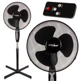 Wentylator podłogowy GreenBlue, 40W, 3 poziomy siły nawiewu, 1.25m wysokości 1,5m przewodu, z pilotem i timerem do 7,5h, GB580