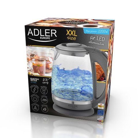 Czajnik szklany 2,0 L Adler Czajnik szklany 2,0 L Adler