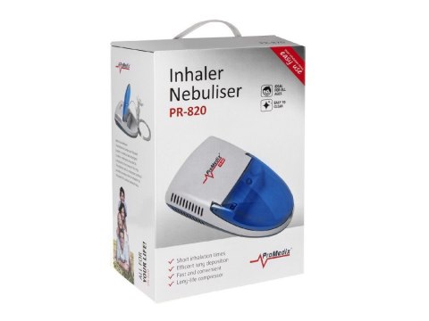 Inhalator nebulizator Promedix, zestaw, maski, filterki, PR-820 Inhalator nebulizator Promedix, zestaw, maski, filterki, PR-820