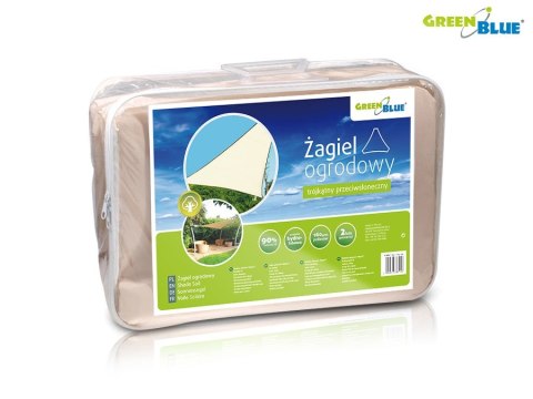 Żagiel ogrodowy zacieniacz UV GreenBlue, poliester, 3,6m trójkąt, kremowy, hydrofobowa powierzchnia, GB500 Żagiel ogrodowy zacieniacz UV GreenBlue, poliester, 3,6m trójkąt, kremowy, hydrofobowa powierzchnia, GB500