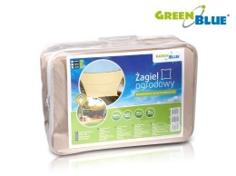 Żagiel ogrodowy zacieniacz UV poliester 3,6m kwadrat GreenBlue GB503 kremowy hydrofobowa powierzchnia