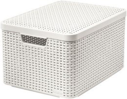 CURVER KOSZYK L Z POKRYWĄ 30L /KREMOWY