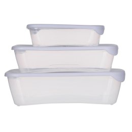CURVER ZESTAW POJEMNIKÓW FRESH&GO 2L+1L+0,5L /MIX MIĘTOWY/ JASNOSZARY/ BRZOSKWINIOWY