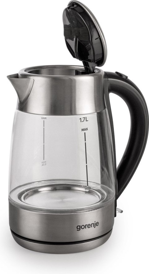Gorenje | Czajnik | K17GE | Elektryczny | 2150 W | 1,7 l | Szkło | Podstawa obrotowa 360° | Przezroczysty/stal nierdzewna Gorenje | Czajnik | K17GE | Elektryczny | 2150 W | 1,7 l | Szkło | Podstawa obrotowa 360° | Przezroczysty/stal nierdzewna