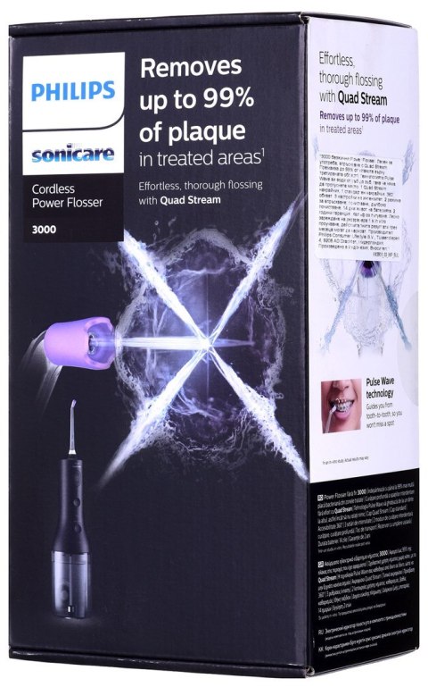 Philips | HX3826/33 Irygator Sonicare Power Flosser | Irygator doustny | Bezprzewodowy | 250 ml | Liczba głowic 1 | Czarny Philips | HX3826/33 Irygator Sonicare Power Flosser | Irygator doustny | Bezprzewodowy | 250 ml | Liczba głowic 1 | Czarny