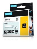 RHINO TAPE VINYL 9MM/5.5M/BLACK ON WHITE