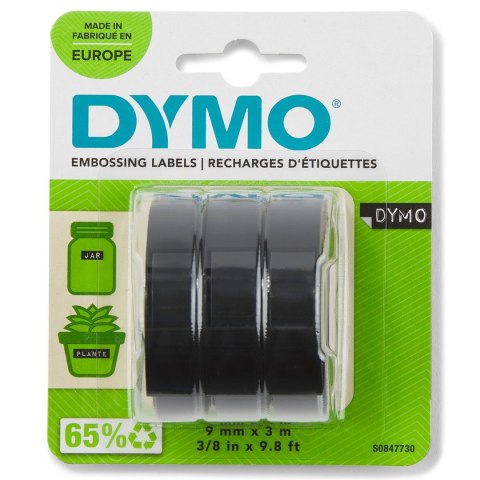 RIBBON 3X-BLISTER 9MM/3M/GLOSSY BLACK RIBBON 3X-BLISTER 9MM/3M/GLOSSY BLACK