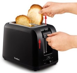 TEFAL | TT1A1830 | Toster | Moc 800 W | Ilość slotów: 2 | Materiał obudowy: tworzywo sztuczne | Czarny