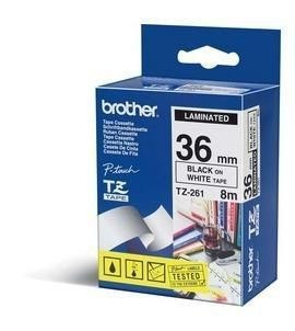 TZE-261 TAPE 36 MM - LAMINATED/8M BLACK ON WHITE TZE-261 TAPE 36 MM - LAMINATED/8M BLACK ON WHITE