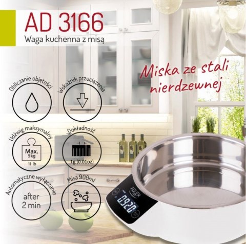 Waga kuchenna z misą Adler Waga kuchenna z misą Adler