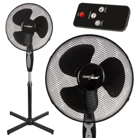 Wentylator podłogowy GreenBlue, 40W, 3 poziomy siły nawiewu, 1.25m wysokości 1,5m przewodu, z pilotem i timerem do 7,5h, GB580 Wentylator podłogowy GreenBlue, 40W, 3 poziomy siły nawiewu, 1.25m wysokości 1,5m przewodu, z pilotem i timerem do 7,5h, GB580