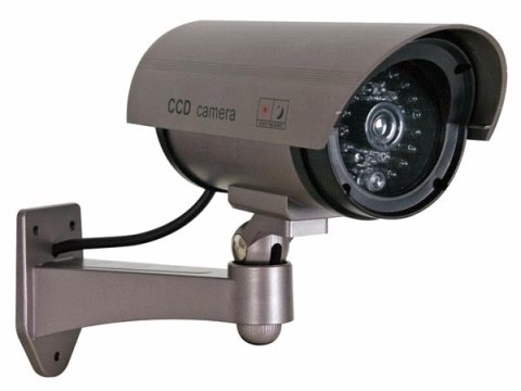 Atrapa kamery tubowej, diody IR LED, srebrna, IR1100S Atrapa kamery tubowej, diody IR LED, srebrna, IR1100S